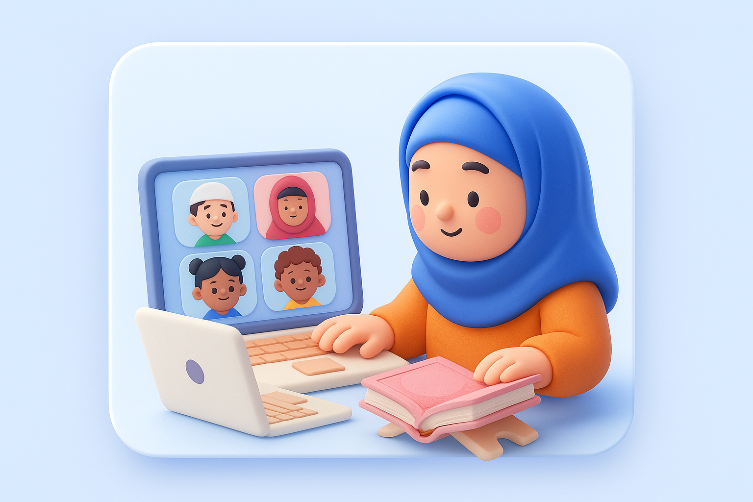 Madrasat Al-Quran online Quran teachers during a live class