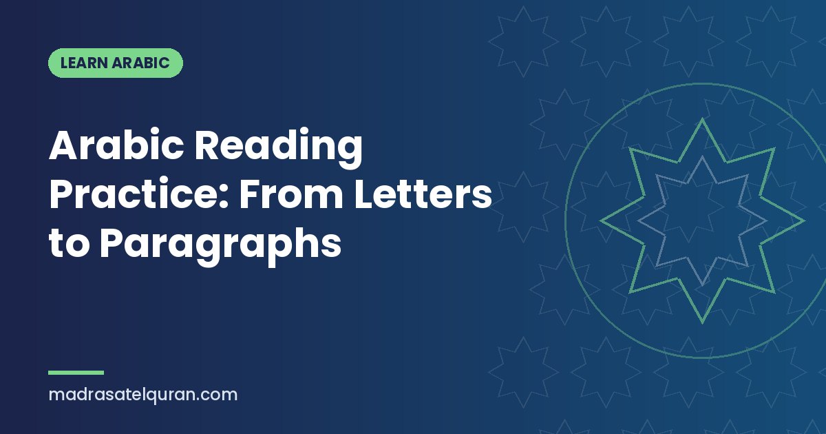 Arabic Reading Practice: From Letters to Paragraphs