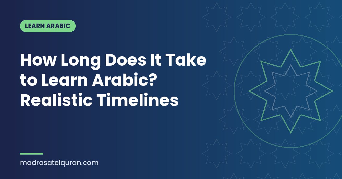How Long Does It Take to Learn Arabic? Realistic Timelines