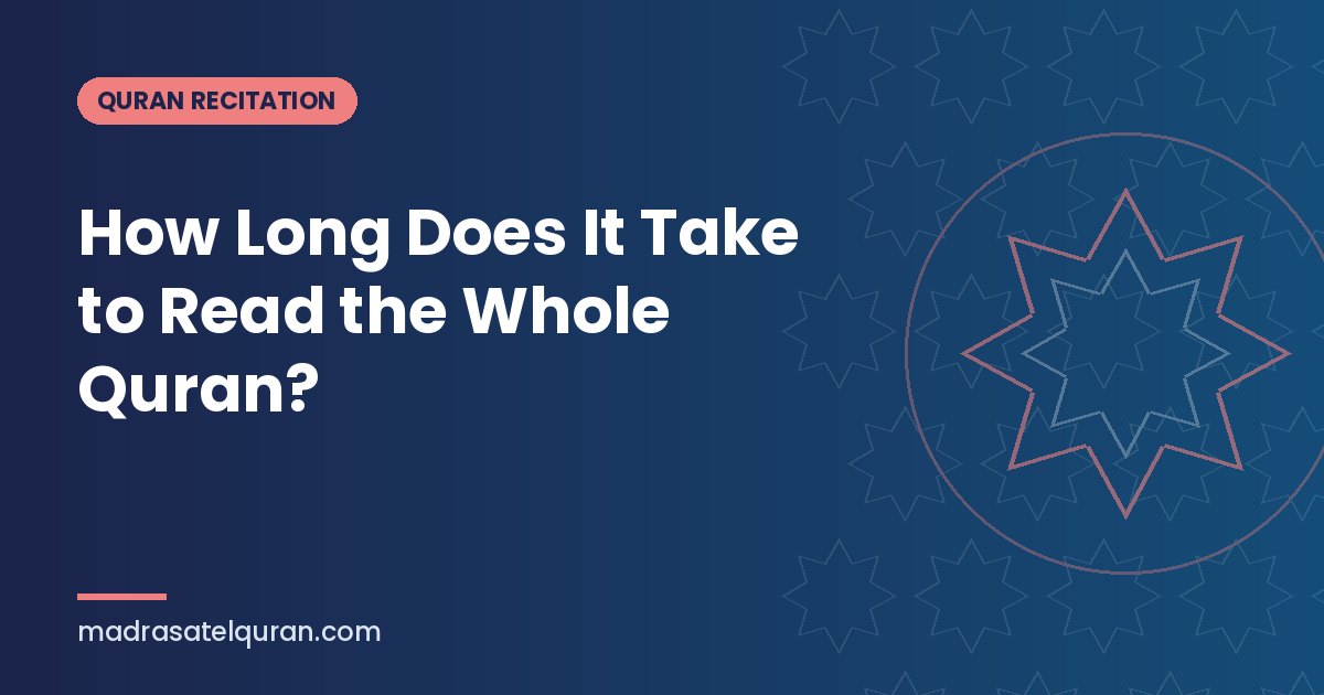 How Long Does It Take to Read the Whole Quran?