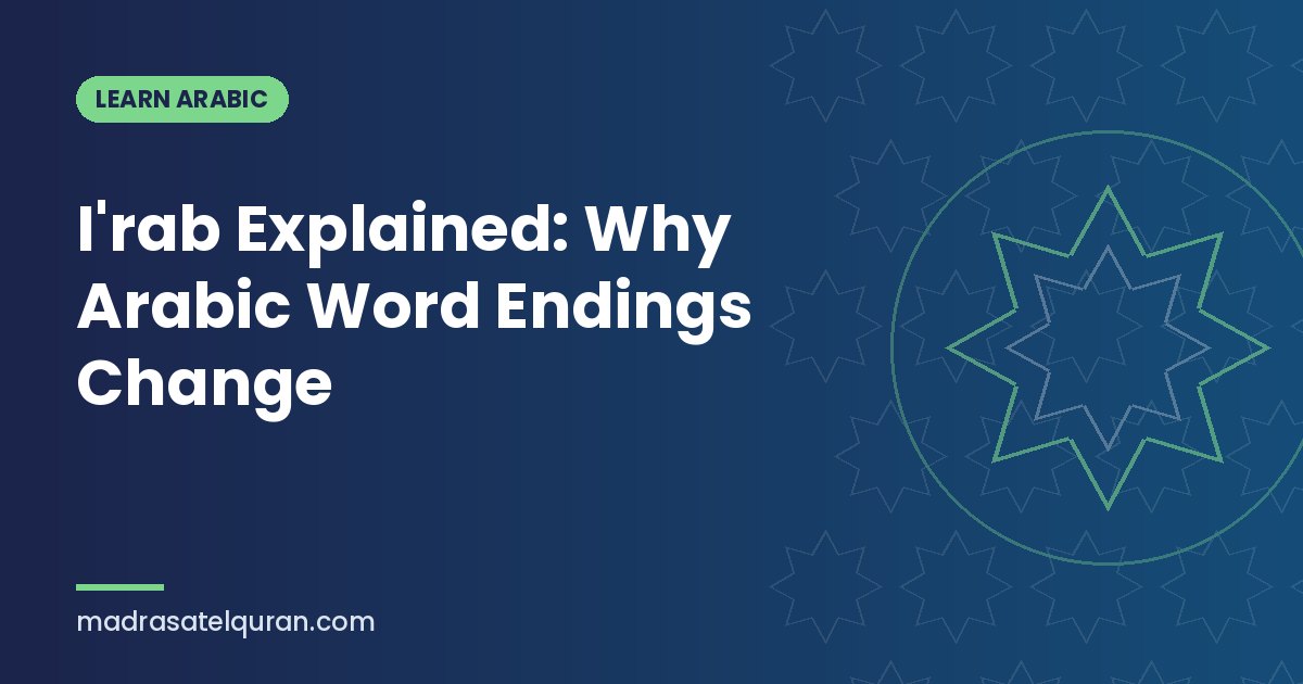 I'rab Explained: Why Arabic Word Endings Change