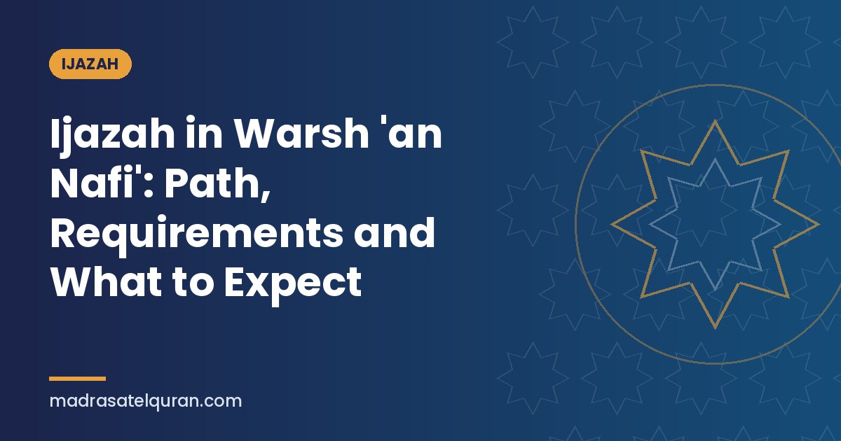 Ijazah in Warsh 'an Nafi': Path, Requirements and What to Expect