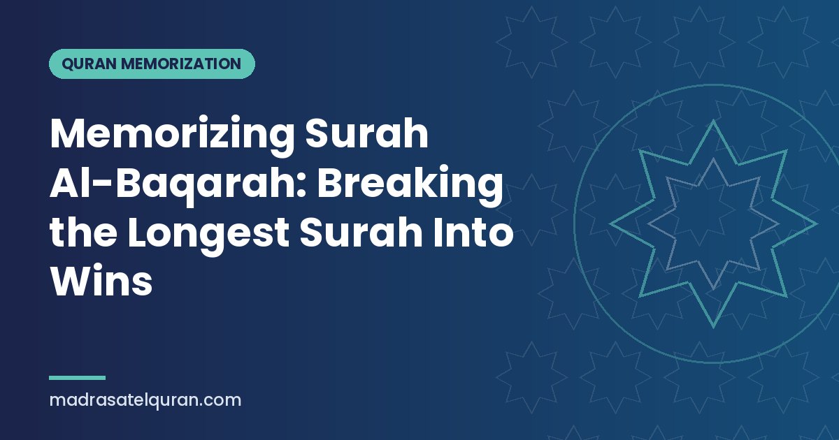Memorizing Surah Al-Baqarah: Breaking the Longest Surah Into Wins