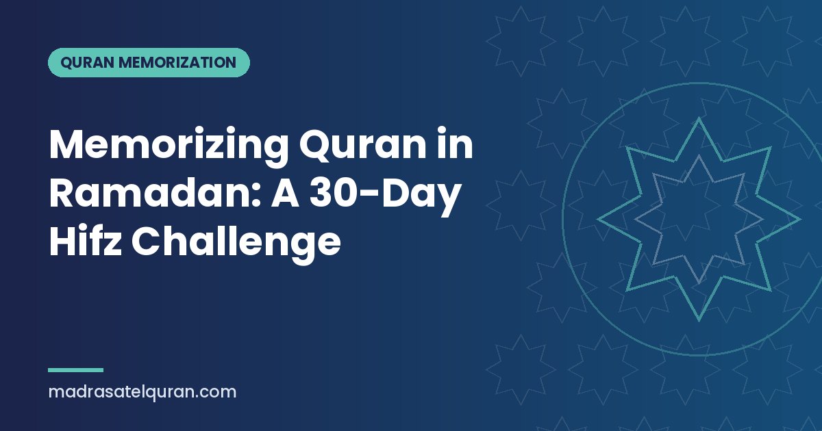 Memorizing Quran in Ramadan: A 30-Day Hifz Challenge
