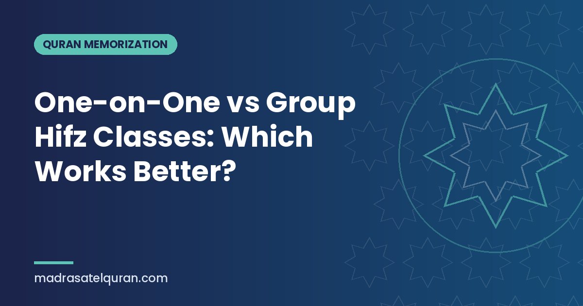 One-on-One vs Group Hifz Classes: Which Works Better?