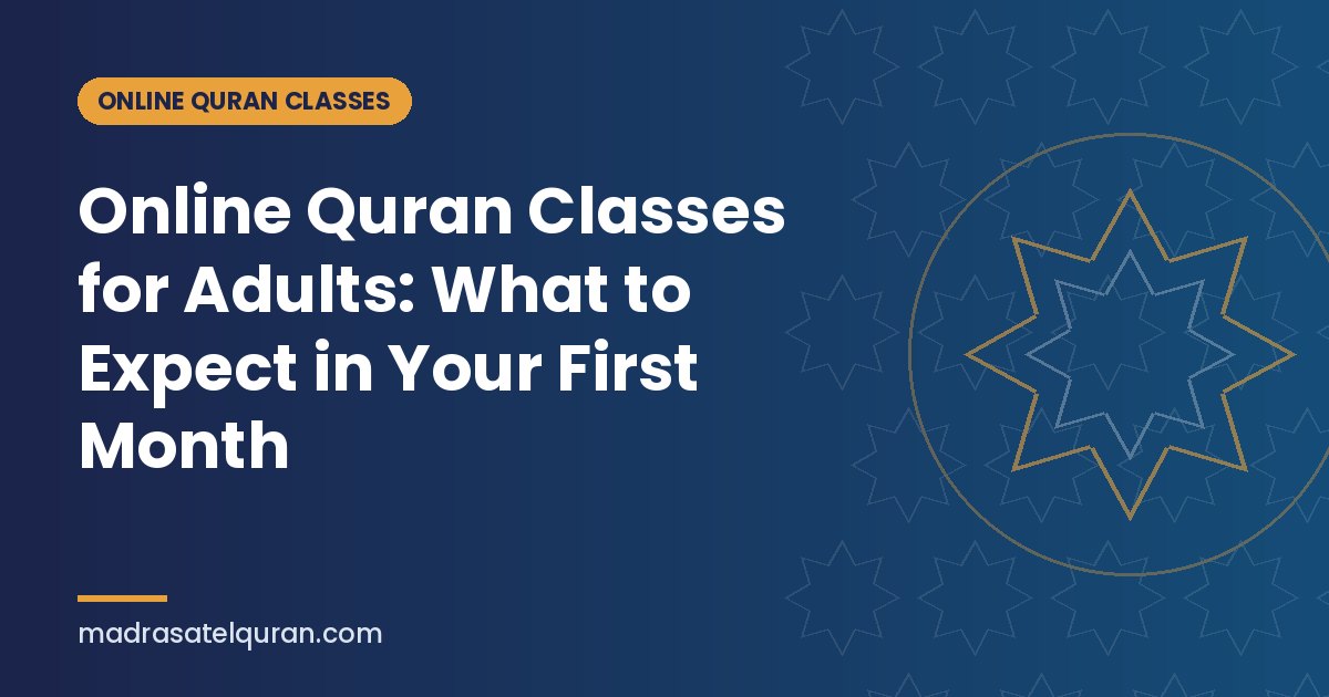 Online Quran Classes for Adults: What to Expect in Your First Month