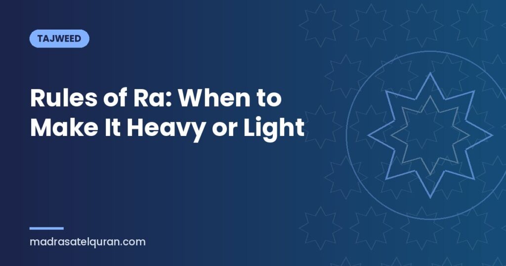 Rules of Ra: When to Make It Heavy or Light